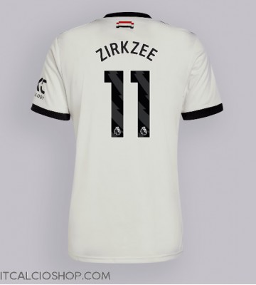Manchester United Joshua Zirkzee #11 Terza Maglia 2024-25 Manica Corta